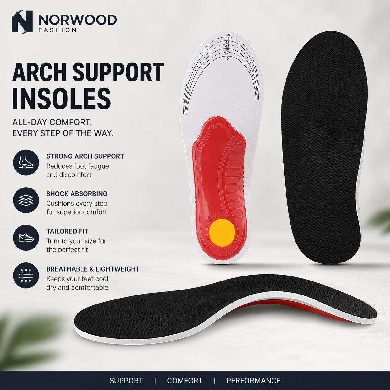 Arch Support Insoles – 2 Piece Set