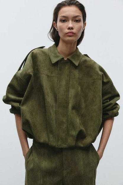 SUEDE BOMBER JACKET