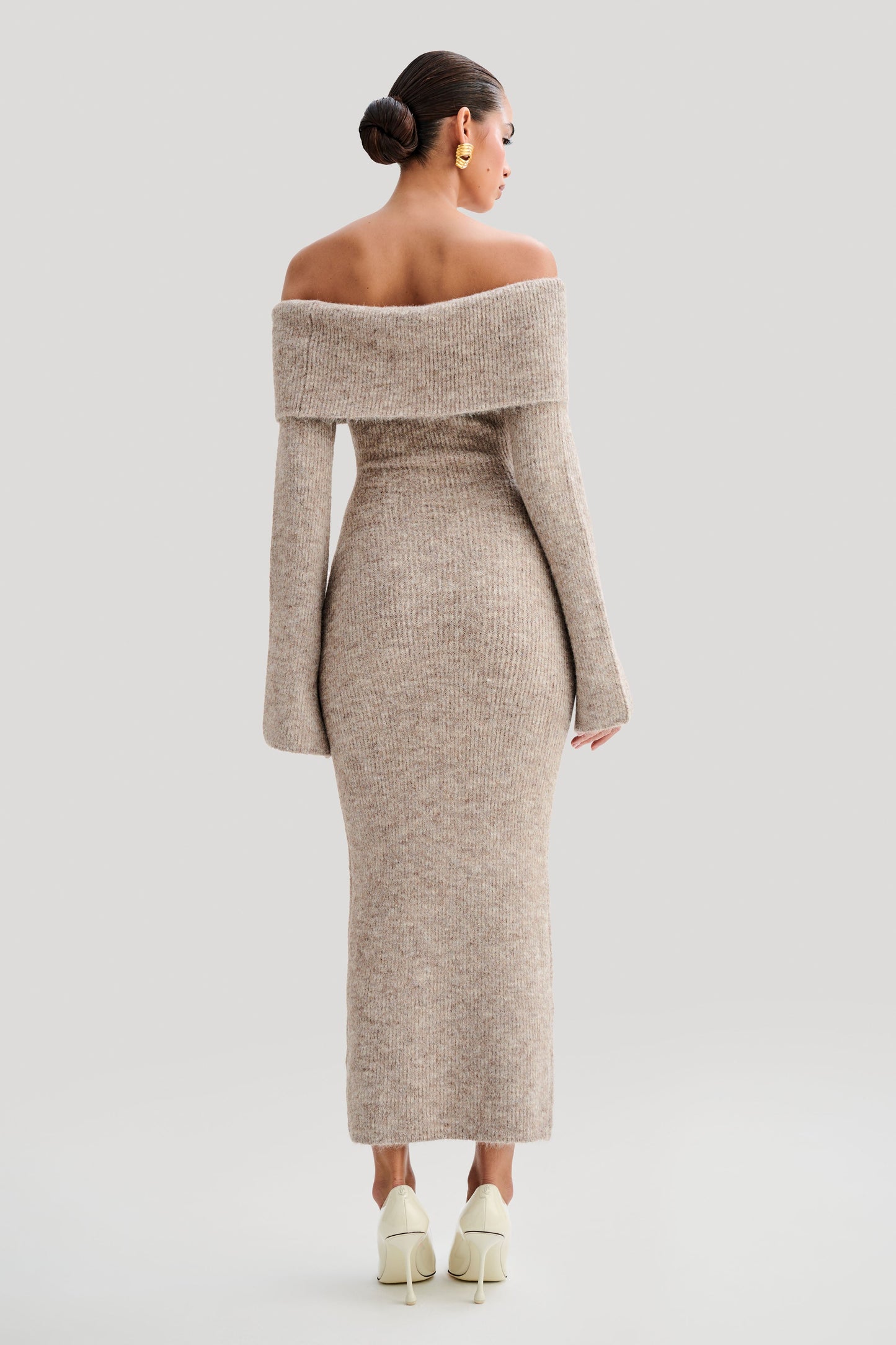 Baxter Fluffy Knit Midi Dress