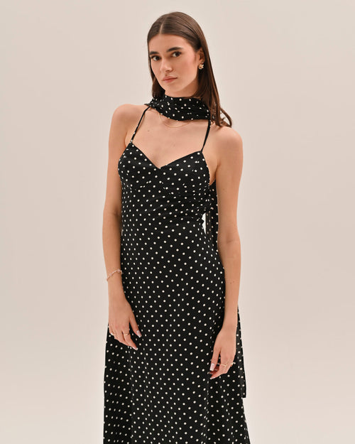 Siren Maxi Dress - Polka Dot