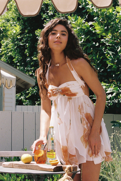 Charlotte Floral Halter Dress