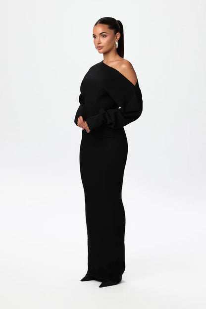 Monroe Shoulder Knit Dress