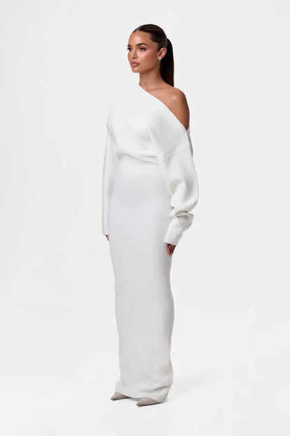 Monroe Shoulder Knit Dress
