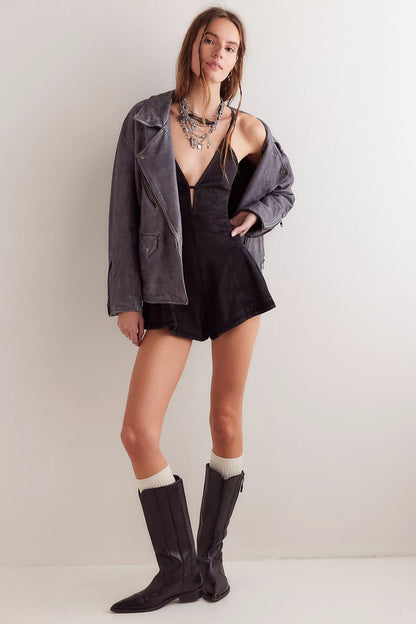Nora Denim Romper