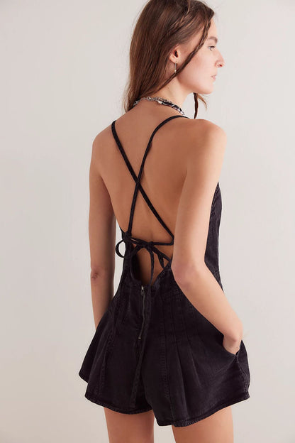 Nora Denim Romper