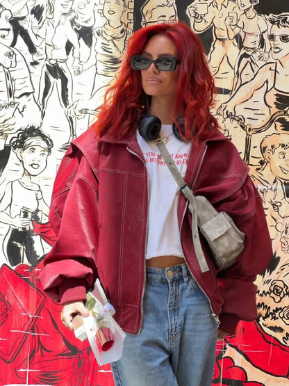 Sylvia - Cool & Stylish Leather Jacket